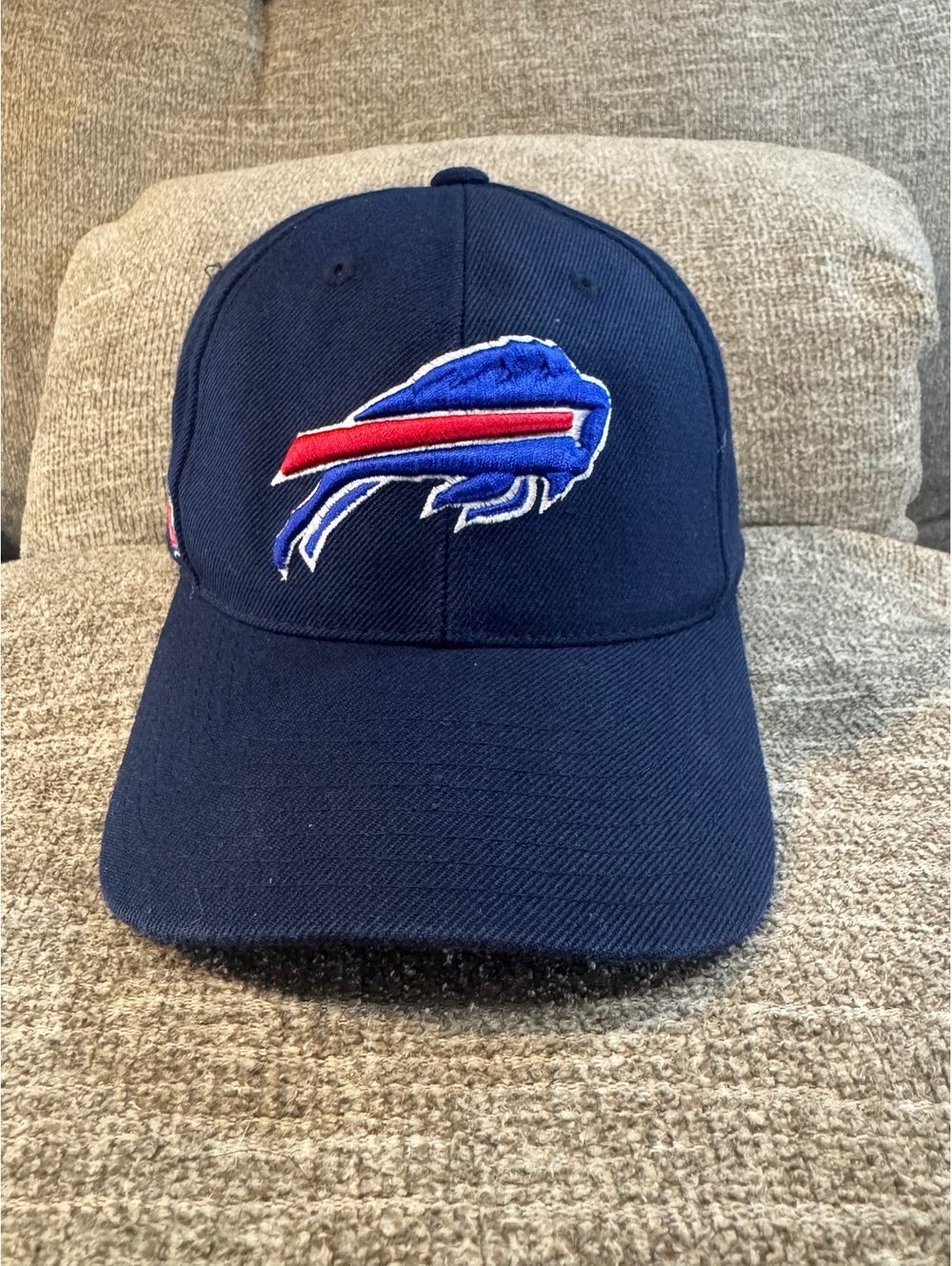 VTG Reebok Buffalo Bills NFL Team Apparel On Field Strapback Hat Cap Navy Blue